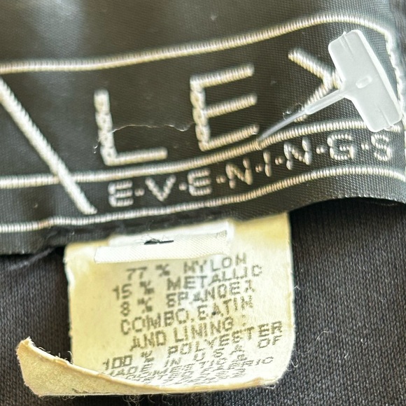 Alex Evenings Vintage 80s 90s Tuxedo Jacket Textured Sparkling Black Size Small - Picture 9 of 11